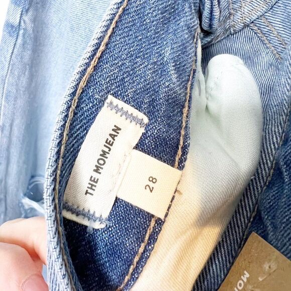 Madewell Womens Blue Gilford Wash 5 Design Pocket Distressed Mom Jeans Size 28 - Picture 8 of 9